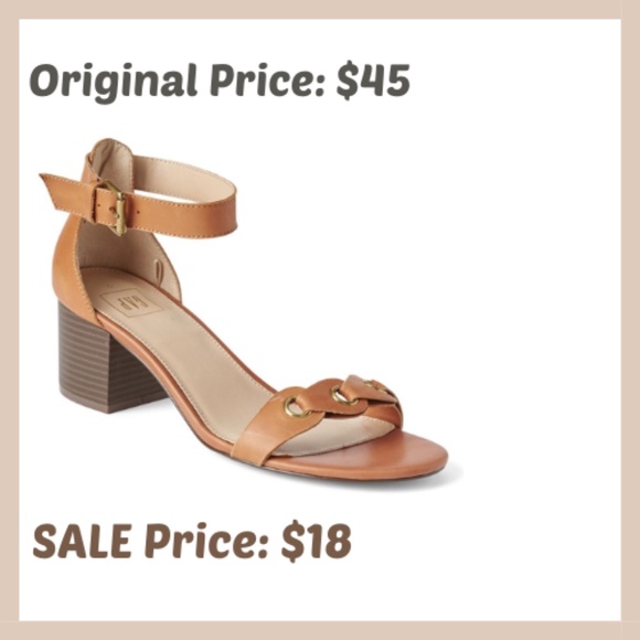 Grommet Block Heel Sandal in Leather - Picture 2 of 2